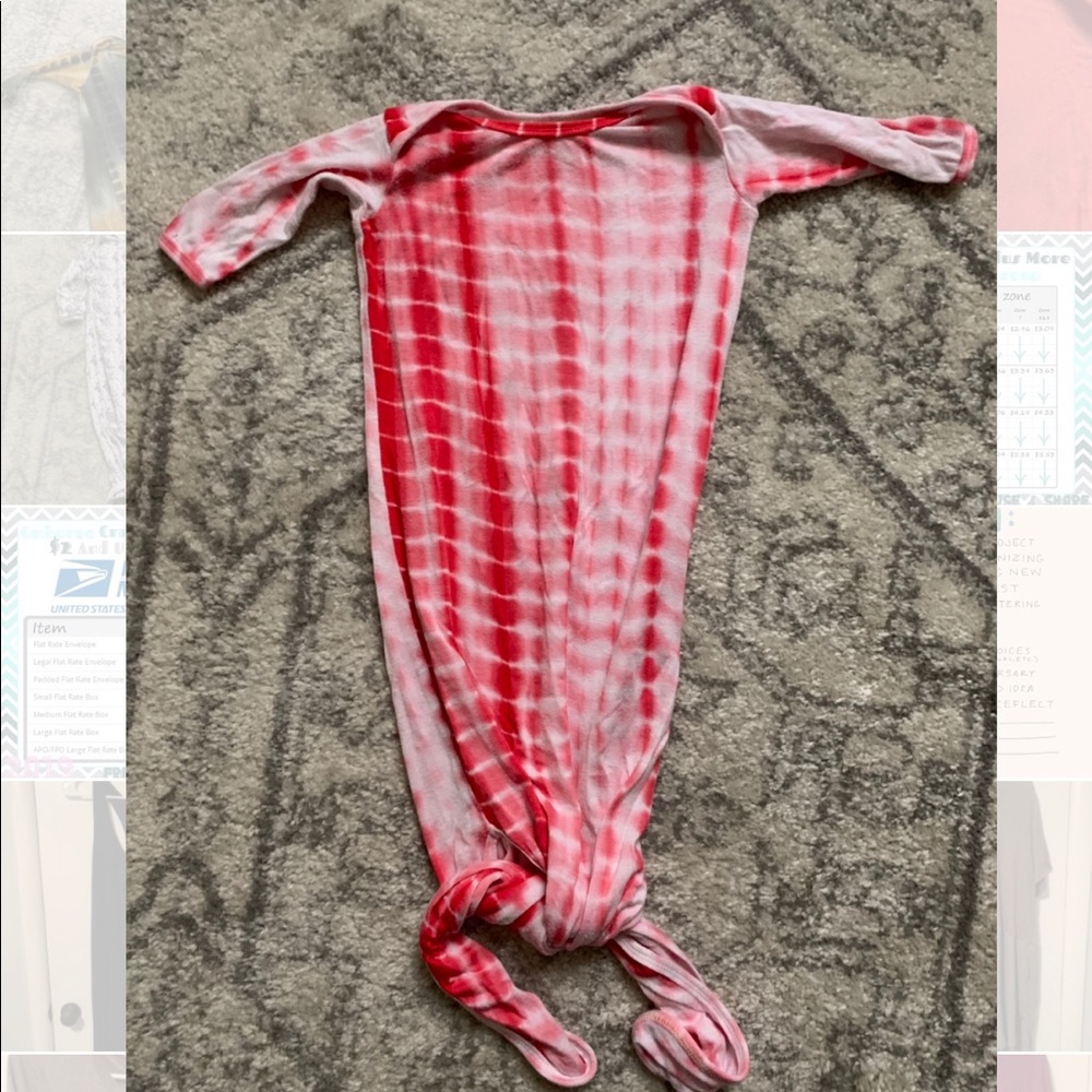 Pink Tie Dye Knotted Gown